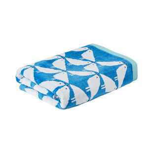 TK Maxx Blaues Handtuch mit Vögeln 22.99&euro;